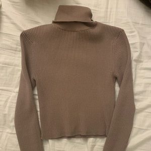 ZARA LIGHT BROWN TURTLENECK SWEATER